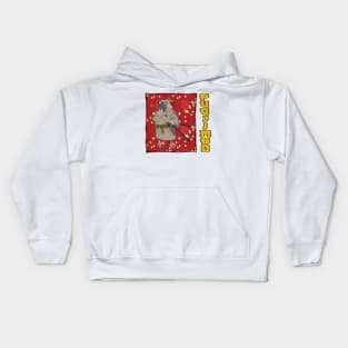 Pugjimbo - Red Background Kids Hoodie